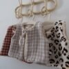 Gilet de berger vichy beige