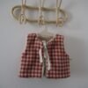 Gilet de berger vichy brique