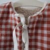 Gilet de berger vichy brique