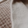 Couverture vichy beige et sherpa écru