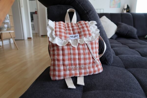Sac à dos vichy brique