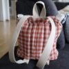 Sac à dos vichy brique