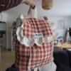 Sac à dos vichy brique