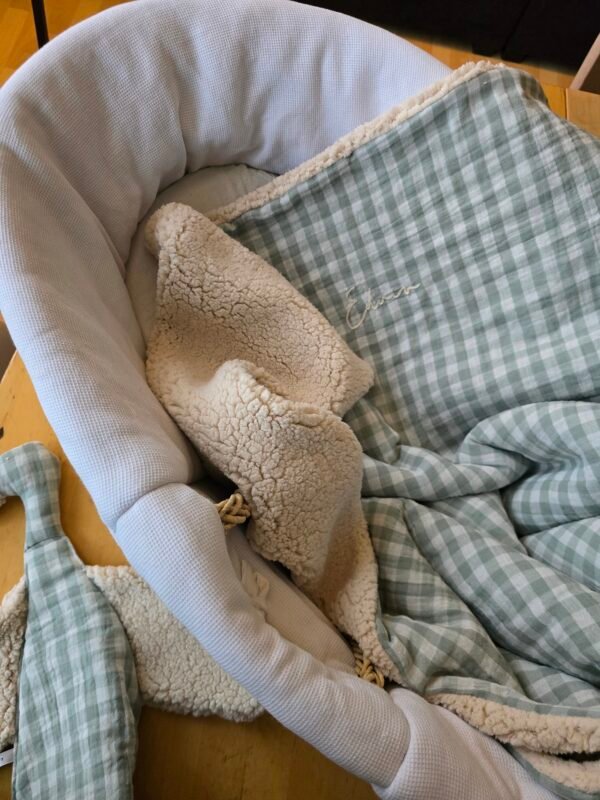 20260206_091444 Couverture vichy sauge et sherpa écru